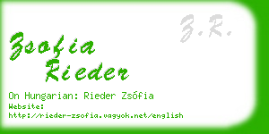 zsofia rieder business card